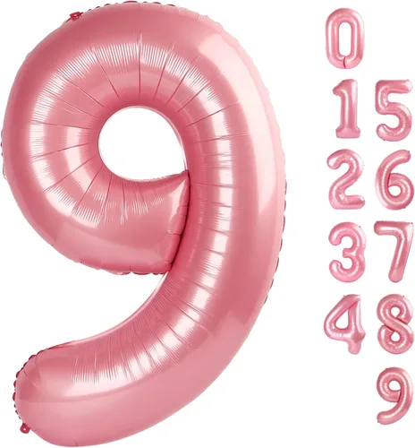 Miniatura 392 de Globos de números de 5 globos de 40 pulgadas, decoraciones de cumpleaños azules para niños y niñas, globos de números azul marino grandes
