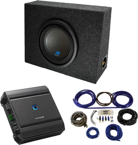 Miniatura 10 de American Sound Connection Alpine Bundle Compatible con Vehículos Universales S-W12D4 Caja de Subwoofer Cargada Individual de 12" Sin amplificador