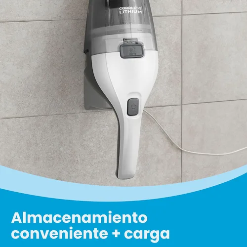 Miniatura 8 de Black + Decker Dustbuster – Aspiradora de mano sin cable, portátil, recargable para coche, montaje en pared, succión fuerte QuickClean (HNVC215B10)