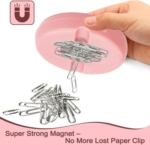 Miniatura 4 de Sizobi Soporte magnético para pasadores, sostiene de forma segura clips de metal para el cabello y clips de papel, cojines magnéticos para coser