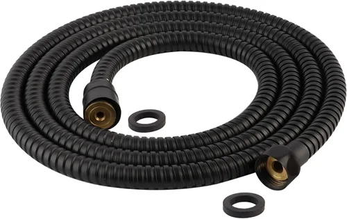 Miniatura 10 de Hibbent Manguera de ducha totalmente metálica, repuesto de manguera de ducha extra larga de acero inoxidable de 119 pulgadas, inserto y tuerca