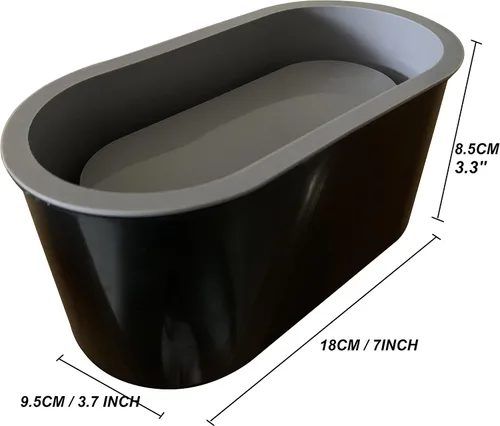Miniatura 2 de Molde de Silicona para Macetas de Suculentas de Forma Ovalada Más Grande, Forma Ovalada 17.8 x 8.4 cm (L x A), Modelo de Silicona para Macetas