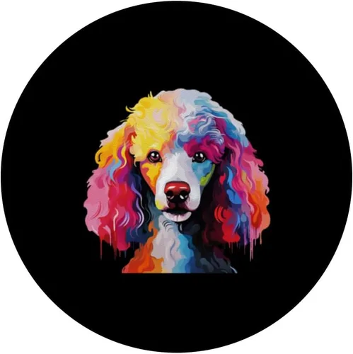 Miniatura 3 de PopSockets gráficos gráficos de caniche colorido y genial PopGrip intercambiable