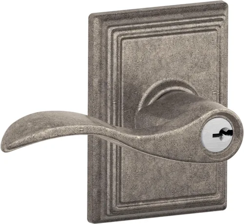 Miniatura 69 de SCHLAGE - Manija de puerta Accent con cerradura de paso libre para pasillo y armario en bronce antiguo - F10 ACC 716 Bronce Envejecido