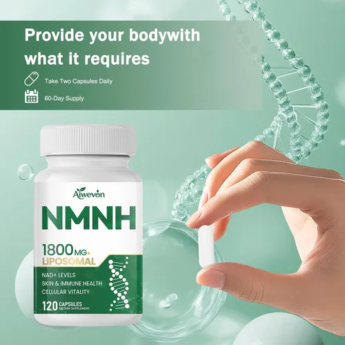 Miniatura 6 de NMNH 1800mg Suplemento liposomal NAD+, alternativa NMNH NMN con ribósido de nicotinamida y resveratrol, refuerzo NAD para energía celular, apoyo