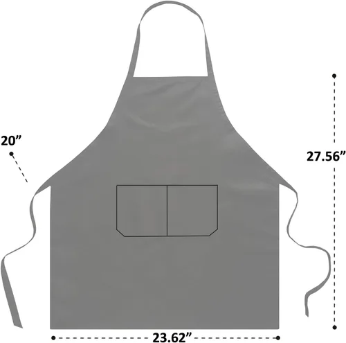 Miniatura 3 de Delantal con babero negro para mujeres, hombres, adultos, chef, paquete de 12 delantales de cocina a granel con bolsillos para cocinar, hornear