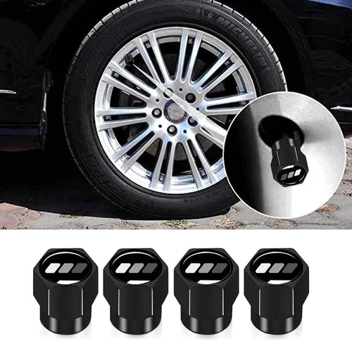 4 tapas de válvula de neumático de automóvil de aleación de aluminio de metal para Toyota Tacoma 4Runner Tundra Rav4 Highlander, accesorios para
