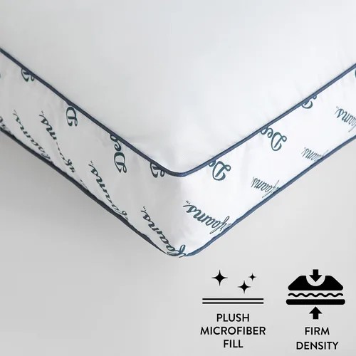 Miniatura 5 de Dearfoams Almohadas de cama – Tamaño estándar/Queen – Juego de 2 – Almohada de cama alternativa de plumón estilo hotel con refuerzo de 3 pulgadas