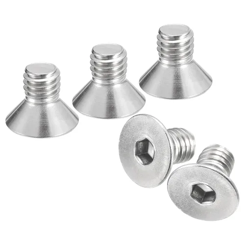 Miniatura 9 de uxcell 5/16-18x1-1/2 Tornillos de cabeza avellanada plana, 5 tornillos de cabeza plana de acero inoxidable 304, rosca completa, pernos avellanados