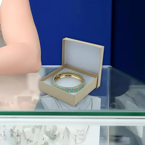 Miniatura 3 de SSWBasics Cajas de regalo de dos piezas de papel kraft rellenas de algodón, 3 x 3 x 1 pulgada (caja de 100), hechas de material 100% reciclado