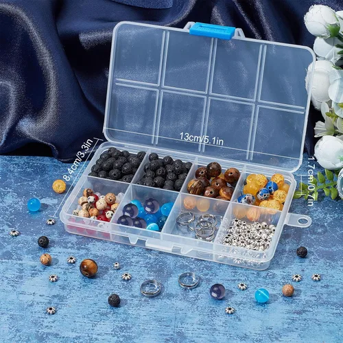 Miniatura 7 de SUNNYCLUE 1 caja de más de 300 piezas de bricolaje 10 juegos de pulseras del sistema solar, kit de pulseras del universo galaxia, los nueve planetas