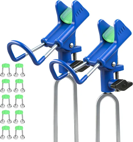 Miniatura 9 de Soporte para Caña de Pescar para Suelo, Soportes Mejorados para Caña de Pescar de Orilla Ajustables 360°, 2/4 piezas Soporte Extra Largo para Caña