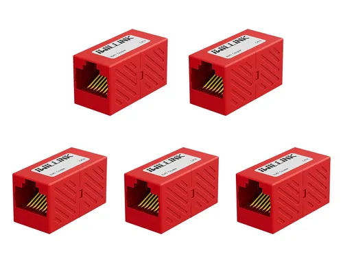 Iwillink Conector Ethernet RJ45, conector hembra a hembra RJ45 para cable Ethernet Cat7 Cat6 Cat5e Cat5, adaptador extensor, paquete de 10, color