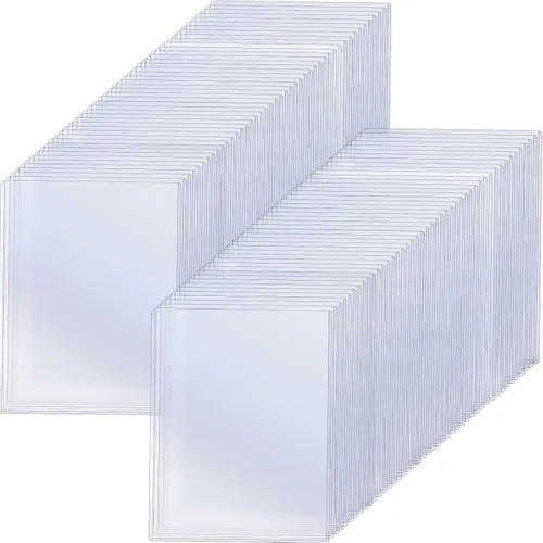 Teling 100 protectores rígidos de impresión de 8 1/2 x 11 pulgadas, fundas rígidas transparentes para páginas de papel, cubierta de hoja