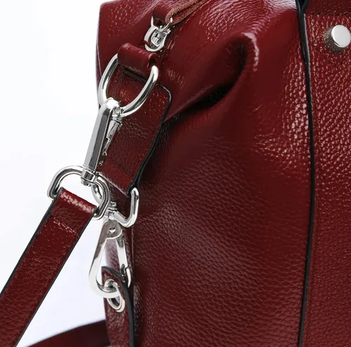 Miniatura 4 de Heshe - Bolsa de hombro de piel para mujer, con asa superior, bolsa cruzada