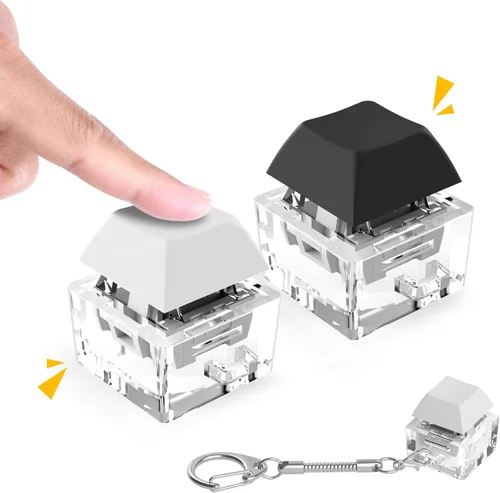 Miniatura 10 de Llavero de Teclado Juguetes Sensoriales Fidget, Clicker Fidget para Alivio del Estrés TDAH Autismo