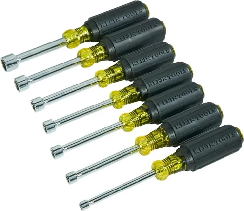 Miniatura 5 de Klein Tools Juego de herramientas 631M, fabricado en Estados Unidos, destornilladores de tuercas magnéticos, tamaños 3/16, 1/4, 5/16, 11/32, 3/8