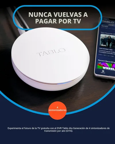 Miniatura 2 de DVR Tablo TV de 4ª Generación de 4 Sintonizadores para Televisión por Antena (OTA) - Mira, Pausa y Graba TV en Vivo, Noticias, Deportes y Películas