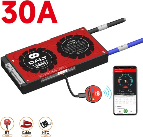 Miniatura 3 de DALY Smart BMS Li-ion 72V 20S 30A con comunicación UART, restablecimiento del módulo Bluetooth, puerto común para UPS convertidor de potencia