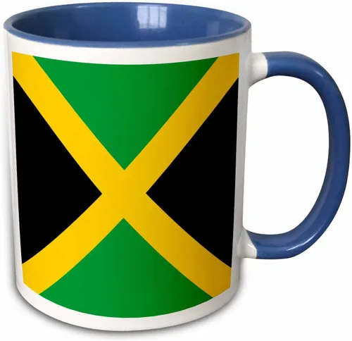 Miniatura 8 de 3dRose Bandera de Jamaica - Taza cuadrada, 11 onzas, color negro