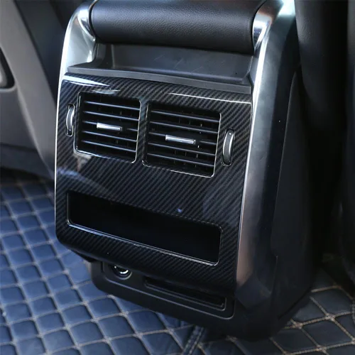 Miniatura 4 de Para Range Rover Sport 2014-2018, cubierta de ventilación de aire acondicionado de fila trasera de plástico ABS estilo fibra de carbono