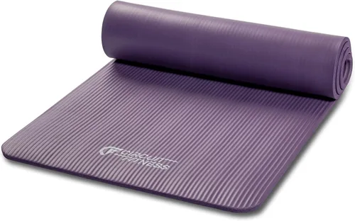 Circuit Fitness de Marcy - Esterillas de yoga antideslizantes multiusos con correa de transporte, opciones de múltiples espesores y colores Serenity