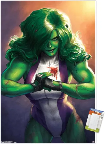 Miniatura 10 de Trends International Marvel Comics - She-Hulk - Totally Awesome Hulk - Póster de pared con portada #4, 14.725 x 22.375 pulgadas, versión enmarcada