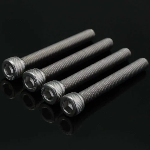 Miniatura 5 de Juego surtido de 50 tornillos de cabeza hueca, M6 x 0.315 in, 0.394 in, 0.472 in, 0.630 in y 0.787 in, acero inoxidable 304, acabado brillante