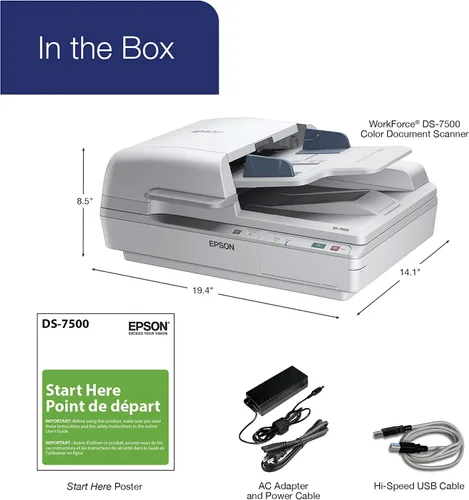 Miniatura 3 de Epson Workforce DS-7500 Escáner de documentos a color (B11B205321)