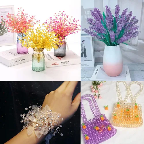 Miniatura 5 de PH PandaHall 360 cuentas de cristal en forma de cubo, 12 colores, cuentas galvanizadas facetadas de 0.236 in, cuentas sueltas para collares, aretes