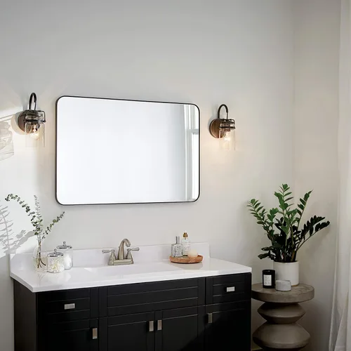Miniatura 15 de Lámpara de pared Brinley de Kichler, para 1 foco y con pantalla de vidrio transparente, 45576OZ, 100watts, 120 volts Bronce antiguo