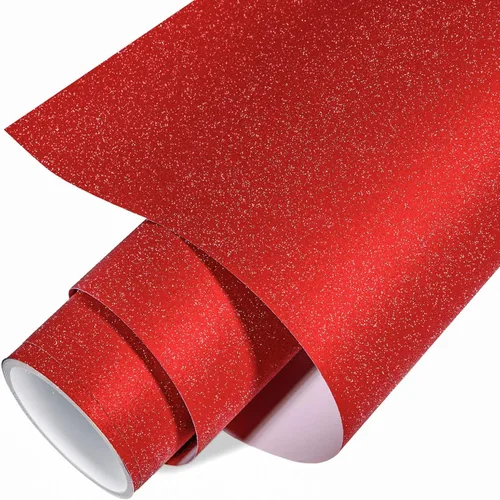 Miniatura 11 de VINYL FROG Vinilo adhesivo brillante de 12 x 60 pulgadas, vinilo permanente con purpurina negra para cortador de manualidades para decoración
