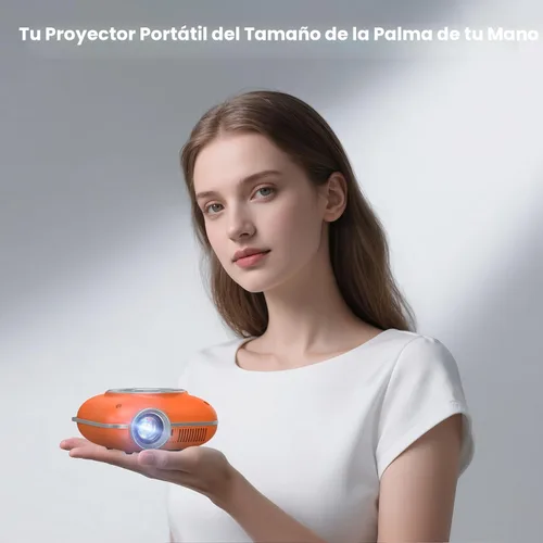 Miniatura 7 de HOMPOW Mini proyector con Bluetooth bidireccional, proyector portátil para uso de cine en casa, compatible con 1080P para interiores/exteriores
