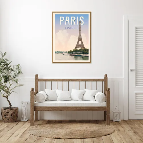 Miniatura 5 de Amanti Art Framed Canvas Wall Art 42x32 Retro Style Travel Poster III by Victoria Barnes, Framed Wall Art Canvas, Cityscapes Artwork, Modern Decor