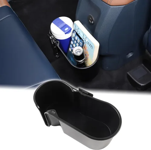 Miniatura 7 de Bandeja organizadora expansora para portavasos trasero de automóvil compatible con Ford Maverick 2022-2024 para asiento de automóvil trasero doble