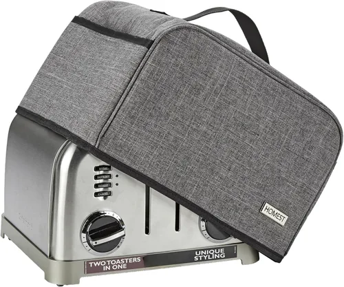Miniatura 8 de Funda HOMEST para tostadora con bolsillos compatible con Cuisinart de 2 rebanadas, puede contener cuchillo esparcidor de mermelada y pinzas