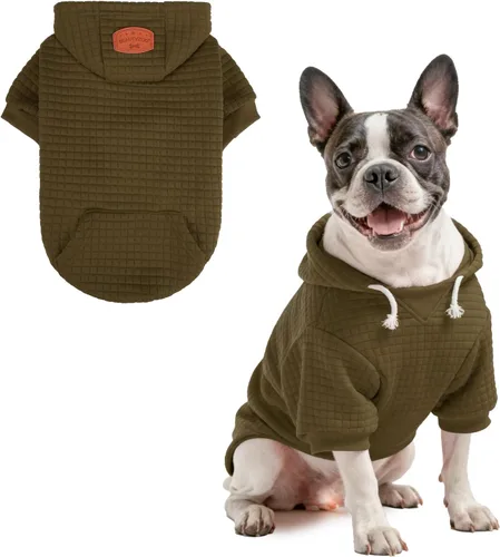Miniatura 72 de BEAUTYZOO Sudadera con capucha para perro pequeño con bolsillos, ropa para perros pequeños y medianos, niño y niña, abrigos de algodón laminado tipo