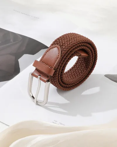 Miniatura 37 de AWAYTR Cinturón trenzado elástico para niños, cinturón de béisbol de golf elástico con hebilla de pasador negro para niños y niñas de 4 a 12 años