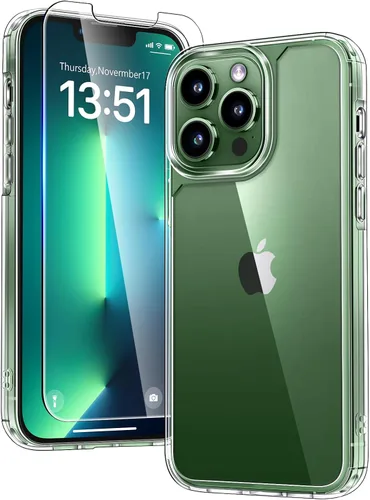 Miniatura 145 de TAURI Funda magnética 2 en 1 transparente para iPhone 14 Pro, compatible con Magsafe [no amarillenta] con protector de pantalla, protección de grado