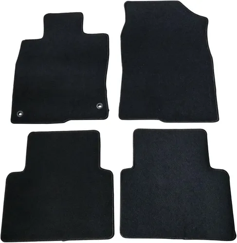 IKON MOTORSPORTS Tapete de suelo compatible con Honda Civic 2016-2021, tapetes de piso de ajuste de fábrica, alfombra delantera y trasera, color
