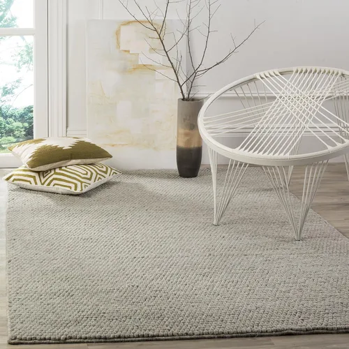 Miniatura 33 de SAFAVIEH Natura Collection - Alfombra decorativa, 2 x 3 pies, color beige, mezcla de lana hecha a mano, diseño texturizado, ideal para pasillo