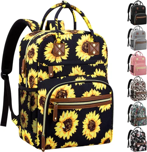Miniatura 10 de Tenot Mochila de Pañales para Mujeres con Cambiador, Bolsa de Bebé con Bolsillos Aislados, Bolsas de Pañales Multifuncionales para Niña y Niño, Gris