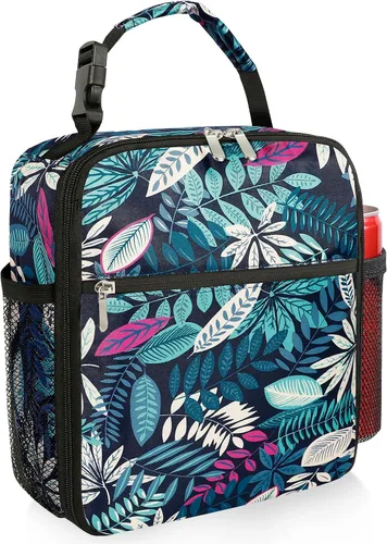 Miniatura 10 de Lonchera pequeña aislada para mujeres y hombres, lonchera Bento para niños, bolsas térmicas compactas portátiles para enfriar comidas con asa