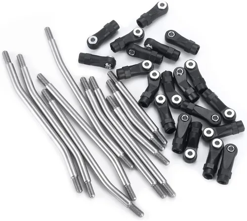 Miniatura 5 de MORLORDY Juego de varillaje de suspensión RC para TRX4 1/10 RC Crawler Car Upgrades, 10PCS 12.323 in distancia entre ejes, acero inoxidable