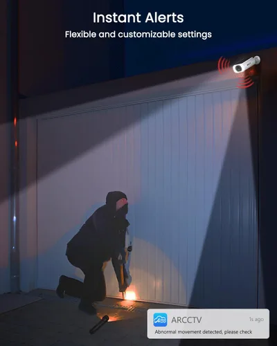 Miniatura 6 de ARCCTV Cámaras de seguridad solares inalámbricas para exteriores, kit de 4 cámaras, sistema inalámbrico de cámara de seguridad solar de 4 MP, visión