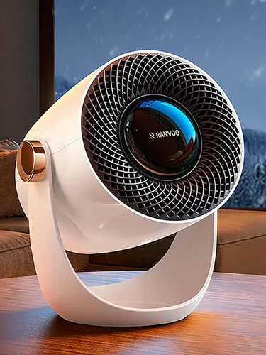 RANVOO Calentador de espacio de grafeno, pequeño calentador eléctrico portátil para uso en interiores con flujo de aire caliente, 10 veces seguro y