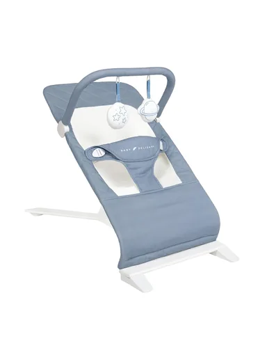 Miniatura 15 de Mecedora portátil Baby Delight Alpine Deluxe para bebés, 0 – 6 meses, tela acolchada en color índigo Índigo acolchado