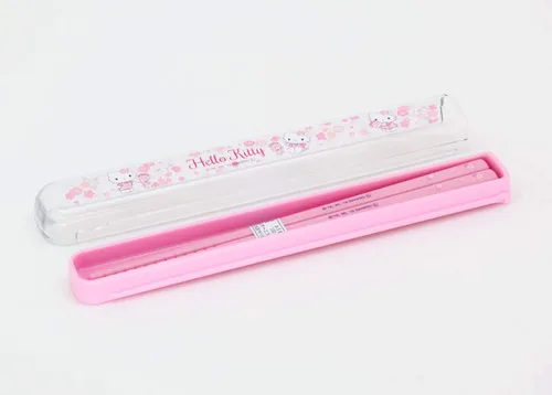 Miniatura 4 de OSK Hello Kitty Sakura HS-11 - Juego de palillos con tapa