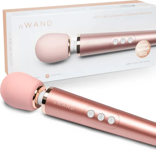 Le Wand - Masajeador personal pequeño para mujeres y hombres - Masajeador de varita vibratoria con 10 velocidades ruidosas y 6 patrones de vibración