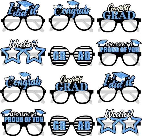 Miniatura 17 de KatchOn Gafas de graduación 2025 negras y doradas – Juego de 20 Accesorios para cabina de fotos Decoraciones de clase de 2025 Recuerdos